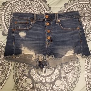 American Eagle Highrise Shortie Shorts sz 6